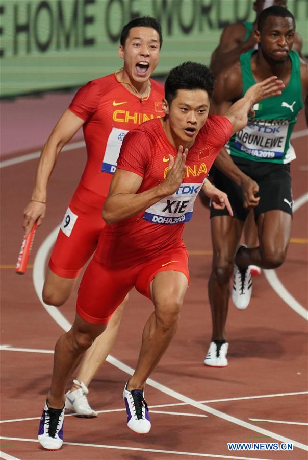 (SP)QATAR-DOHA-IAAF WORLD ATHLETICS CHAMPIONSHIPS-MEN'S 4X100M RELAY