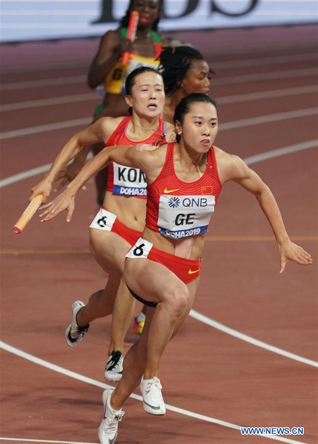 (SP)QATAR-DOHA-IAAF WORLD ATHLETICS CHAMPIONSHIPS-WOMEN'S 4X100M RELAY