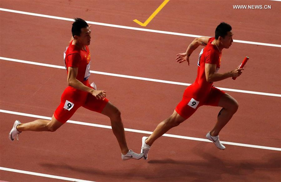 (SP)QATAR-DOHA-ATHLETICS-IAAF ATHLETICS WORLD CHAMPIONSHIPS-MEN'S 4X100M RELAY