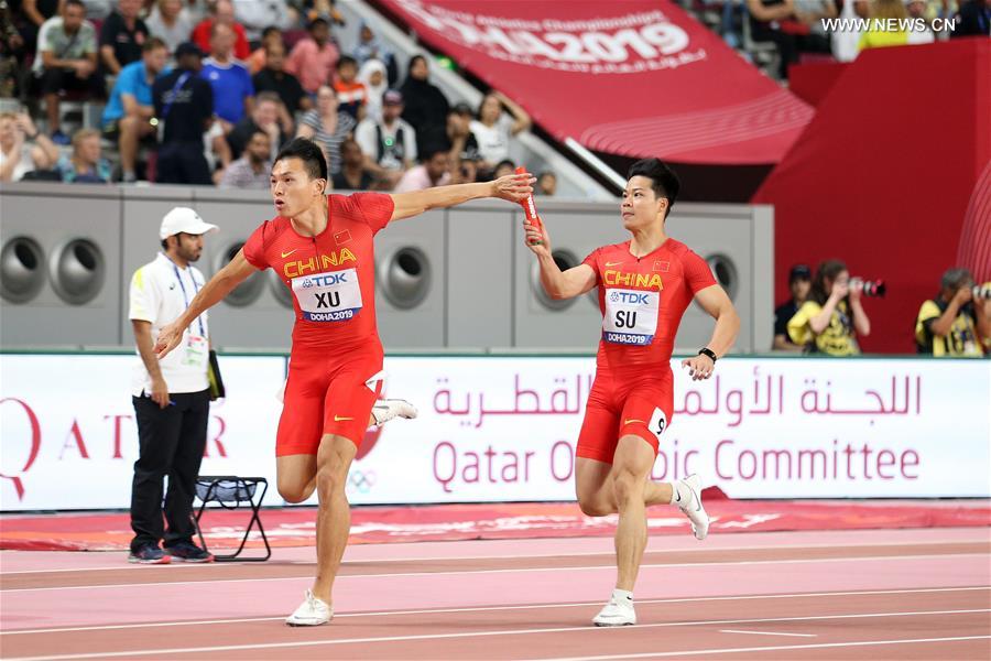 (SP)QATAR-DOHA-ATHLETICS-IAAF ATHLETICS WORLD CHAMPIONSHIPS-MEN'S 4X100M RELAY
