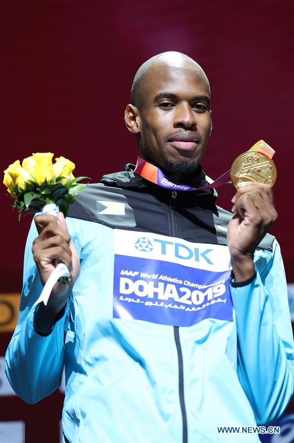 (SP)QATAR-DOHA-ATHLETICS-IAAF WORLD CHAMPIONSHIPS-MEN'S 400M-MEDAL CEREMONY