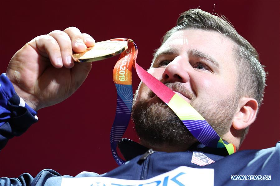 (SP)QATAR-DOHA-ATHLETICS-IAAF WORLD CHAMPIONSHIPS-SHOT PUT MEDAL CEREMONY