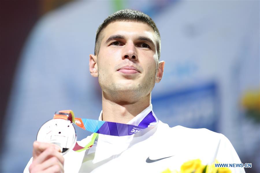 (SP)QATAR-DOHA-ATHLETICS-IAAF WORLD CHAMPIONSHIPS-MEN'S HIGH JUMP MEDAL CEREMONY