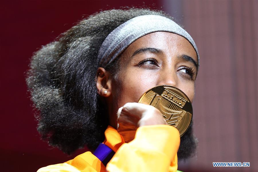 (SP)QATAR-DOHA-ATHLETICS-IAAF WORLD CHAMPIONSHIPS-WOMEN'S 1500M MEDAL CEREMONY