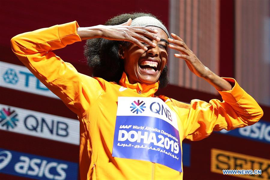 (SP)QATAR-DOHA-ATHLETICS-IAAF WORLD CHAMPIONSHIPS-WOMEN'S 1500M MEDAL CEREMONY