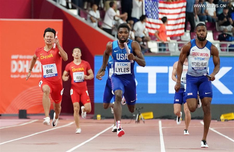 (SP)QATAR-DOHA-ATHLETICS-IAAF WORLD CHAMPIONSHIPS-MEN'S 4X100M RELAY FINAL
