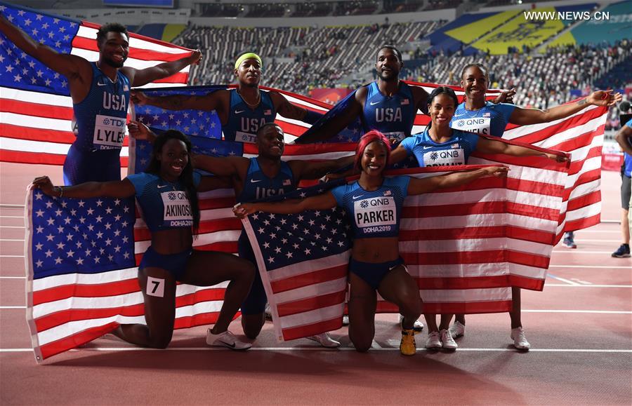 (SP)QATAR-DOHA-ATHLETICS-IAAF WORLD CHAMPIONSHIPS-MEN'S 4X100M RELAY FINAL