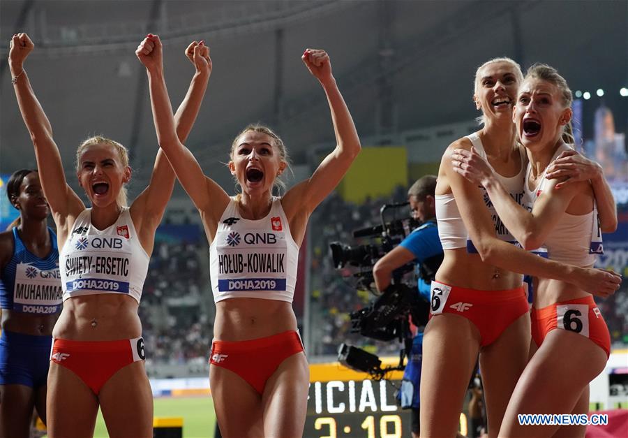 (SP)QATAR-DOHA-ATHLETICS-IAAF WORLD CHAMPIONSHIPS-WOMEN'S 4X400M RELAY
