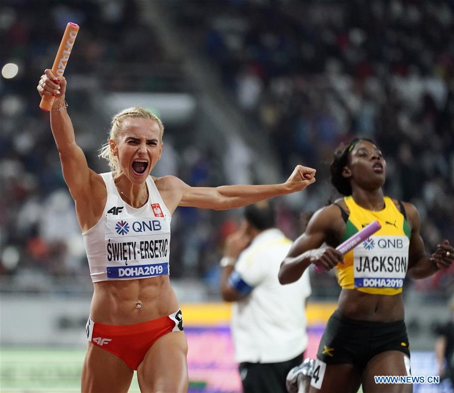 (SP)QATAR-DOHA-ATHLETICS-IAAF WORLD CHAMPIONSHIPS-WOMEN'S 4X400M RELAY