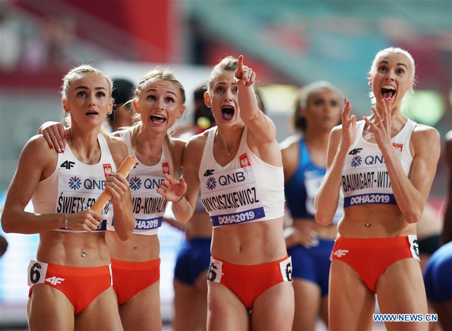 (SP)QATAR-DOHA-ATHLETICS-IAAF WORLD CHAMPIONSHIPS-WOMEN'S 4X400M RELAY