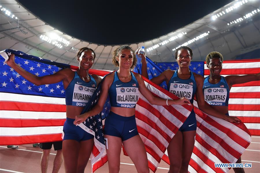 (SP)QATAR-DOHA-ATHLETICS-IAAF WORLD CHAMPIONSHIPS-WOMEN'S 4X400M RELAY