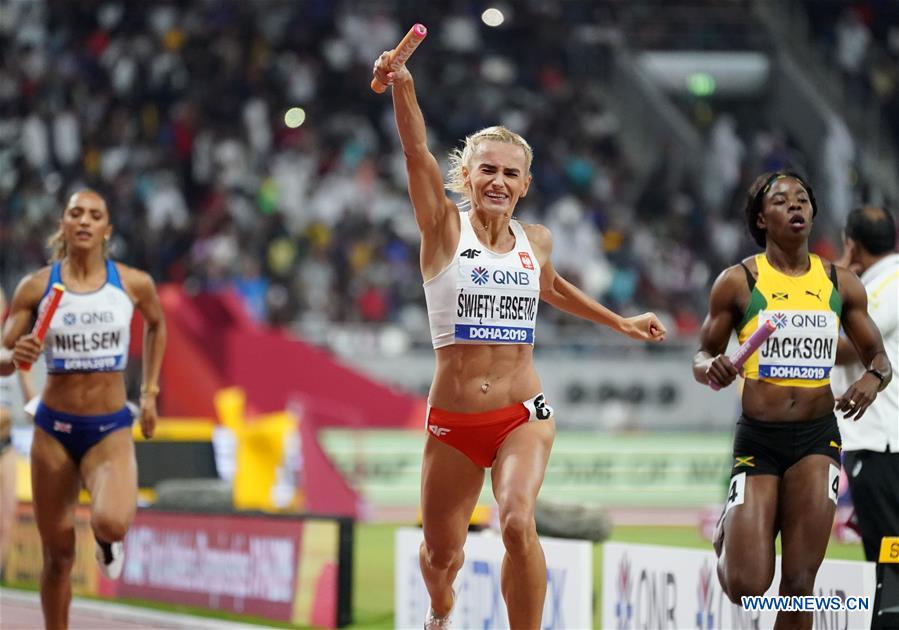 (SP)QATAR-DOHA-ATHLETICS-IAAF WORLD CHAMPIONSHIPS-WOMEN'S 4X400M RELAY