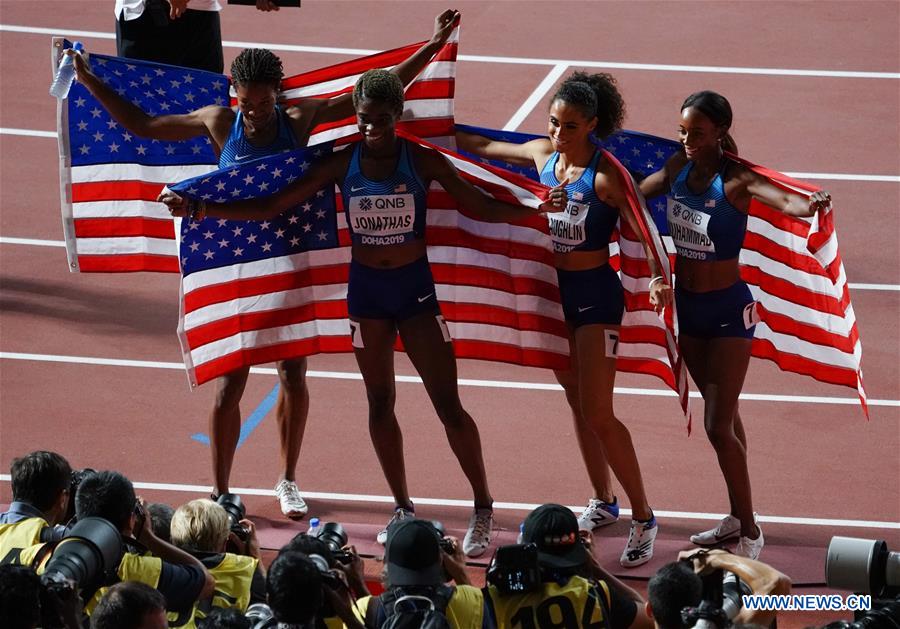 (SP)QATAR-DOHA-ATHLETICS-IAAF WORLD CHAMPIONSHIPS-WOMEN'S 4X400M RELAY