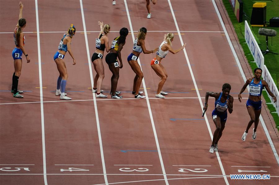 (SP)QATAR-DOHA-ATHLETICS-IAAF WORLD CHAMPIONSHIPS-WOMEN'S 4X400M RELAY