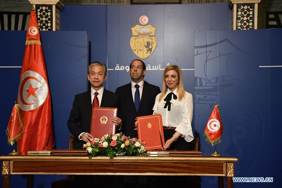 TUNISIA-TUNIS-CHINA-AGREEMENT SIGNING