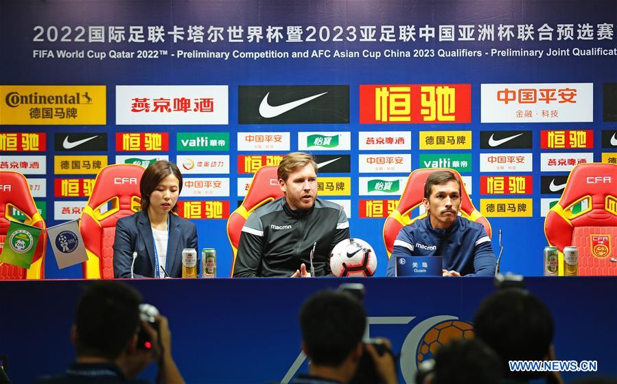 (SP)CHINA-GUANGZHOU-SOCCER-2022 FIFA WORLD CUP QUALIFIER-GROUP A-CHN VS GUM-TRAINING SESSION