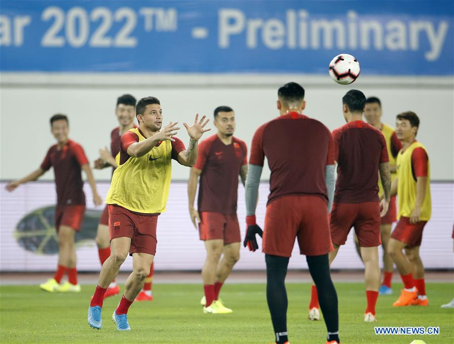 (SP)CHINA-GUANGZHOU-SOCCER-2022 FIFA WORLD CUP QULIFIER-GROUP A-CHN VS GUM-TRAINING SESSION