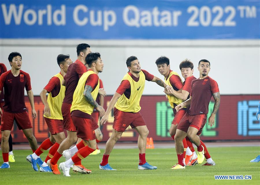 (SP)CHINA-GUANGZHOU-SOCCER-2022 FIFA WORLD CUP QULIFIER-GROUP A-CHN VS GUM-TRAINING SESSION