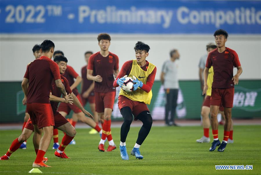 (SP)CHINA-GUANGZHOU-SOCCER-2022 FIFA WORLD CUP QULIFIER-GROUP A-CHN VS GUM-TRAINING SESSION