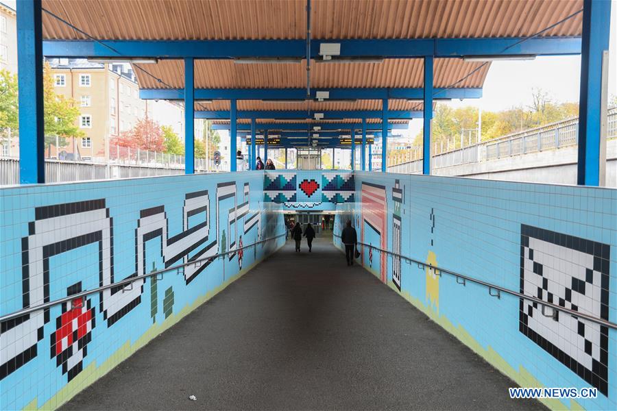 SWEDEN-STOCKHOLM-TRANSPORTATION-METRO-ART