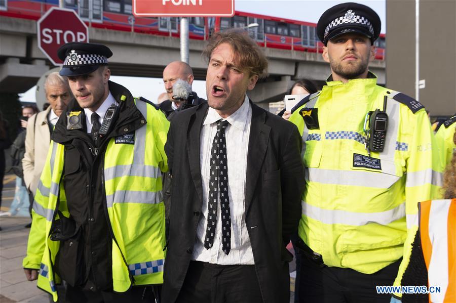 BRITAIN-LONDON-EXTINCTION REBELLION-PROTEST-CITY AIRPORT