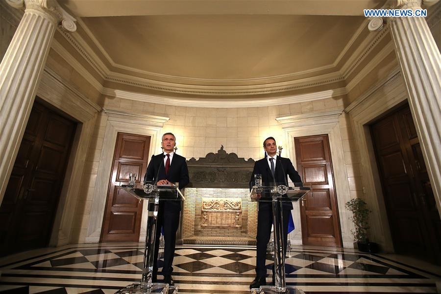GREECE-ATHENS-MITSOTAKIS-STOLTENBERG-MEETING