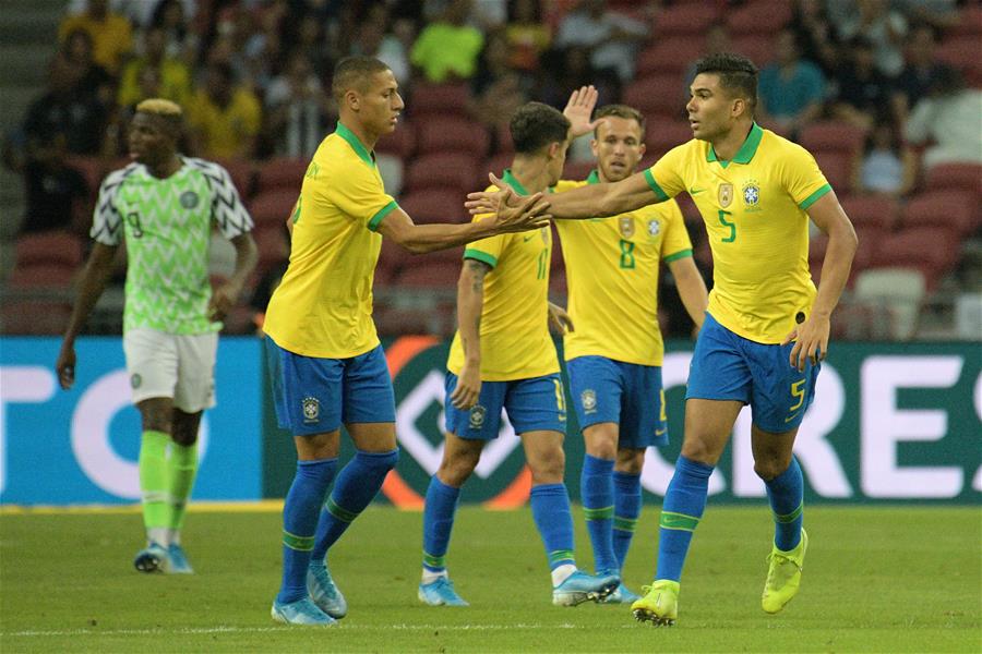(SP)SINGAPORE-SOCCER-FRANDLY MATCH-BRAZIL VS NIGERIA