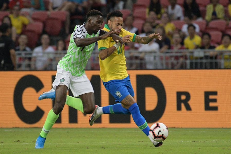 (SP)SINGAPORE-SOCCER-FRANDLY MATCH-BRAZIL VS NIGERIA
