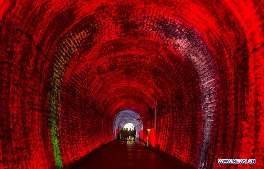 CANADA-ONTARIO-BROCKVILLE-RAILWAY TUNNEL-LIGHTS