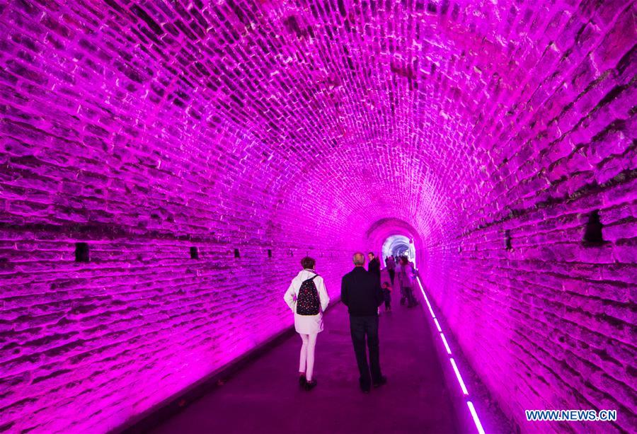 CANADA-ONTARIO-BROCKVILLE-RAILWAY TUNNEL-LIGHTS