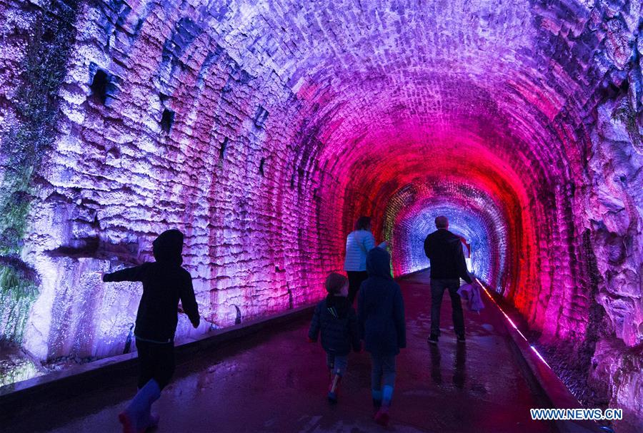 CANADA-ONTARIO-BROCKVILLE-RAILWAY TUNNEL-LIGHTS