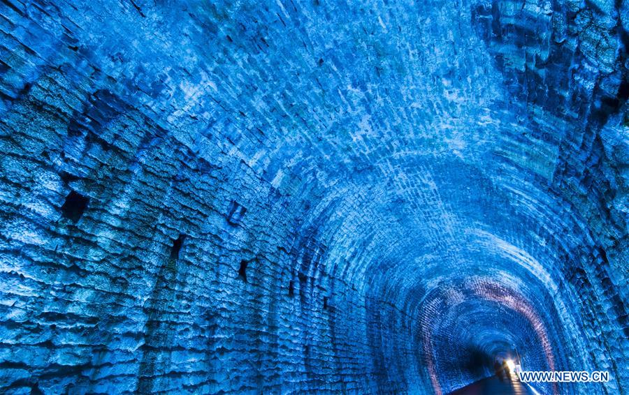 CANADA-ONTARIO-BROCKVILLE-RAILWAY TUNNEL-LIGHTS