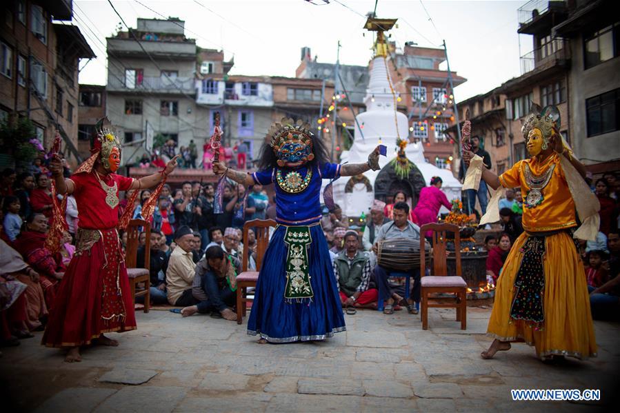 NEPAL-KIRTIPUR-FESTIVAL-DEVI NACH