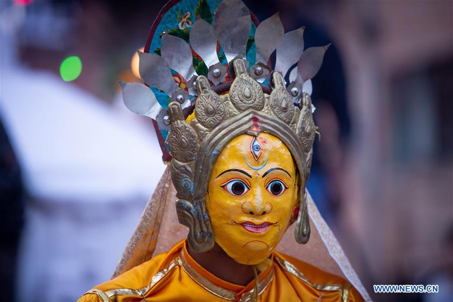 NEPAL-KIRTIPUR-FESTIVAL-DEVI NACH