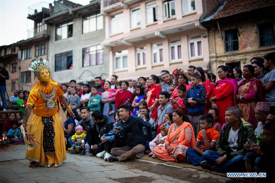 NEPAL-KIRTIPUR-FESTIVAL-DEVI NACH