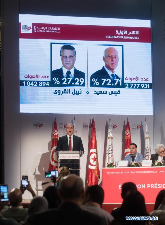 TUNISIA-TUNIS-PRESIDENTIAL ELECTION-KAIS SAIED-WINNING