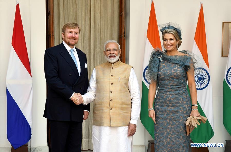 INDIA-NEW DELHI-MODI-DUTCH KING AND QUEEN-MEETING