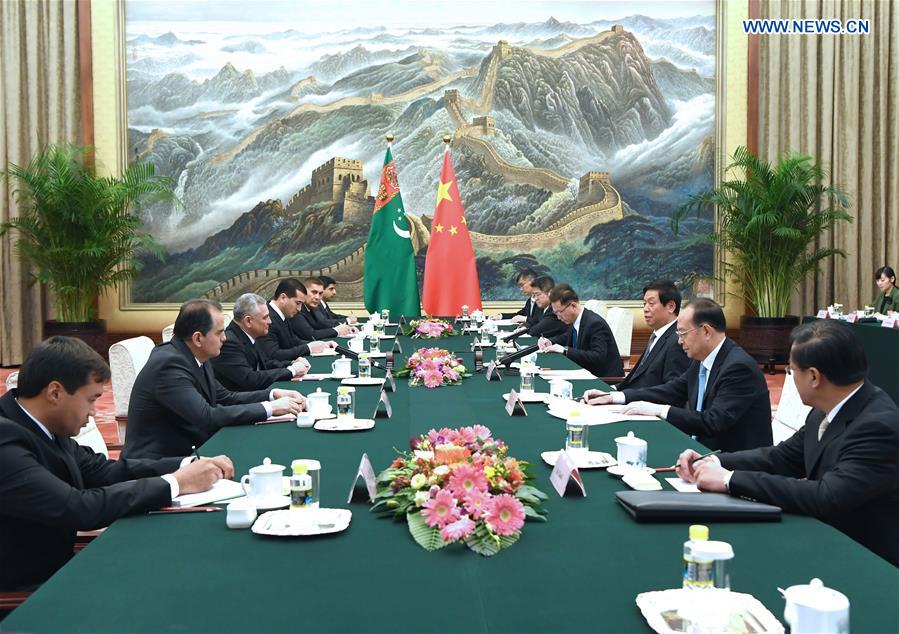 CHINA-BEIJING-LI ZHANSHU-TURKMENISTAN-MEETING (CN)