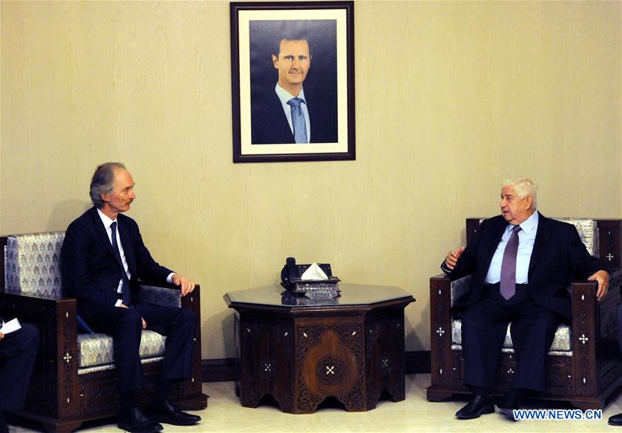 SYRIA-DAMASCUS-FM-UN-ENVOY-MEETING