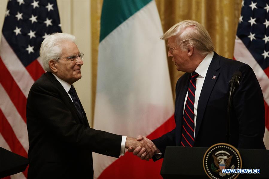 U.S.-WASHINGTON D.C.-TRUMP-ITALIAN PRESIDENT-PRESS CONFERENCE
