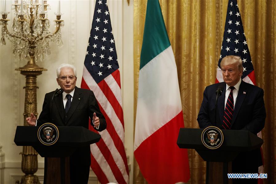 U.S.-WASHINGTON D.C.-TRUMP-ITALIAN PRESIDENT-PRESS CONFERENCE