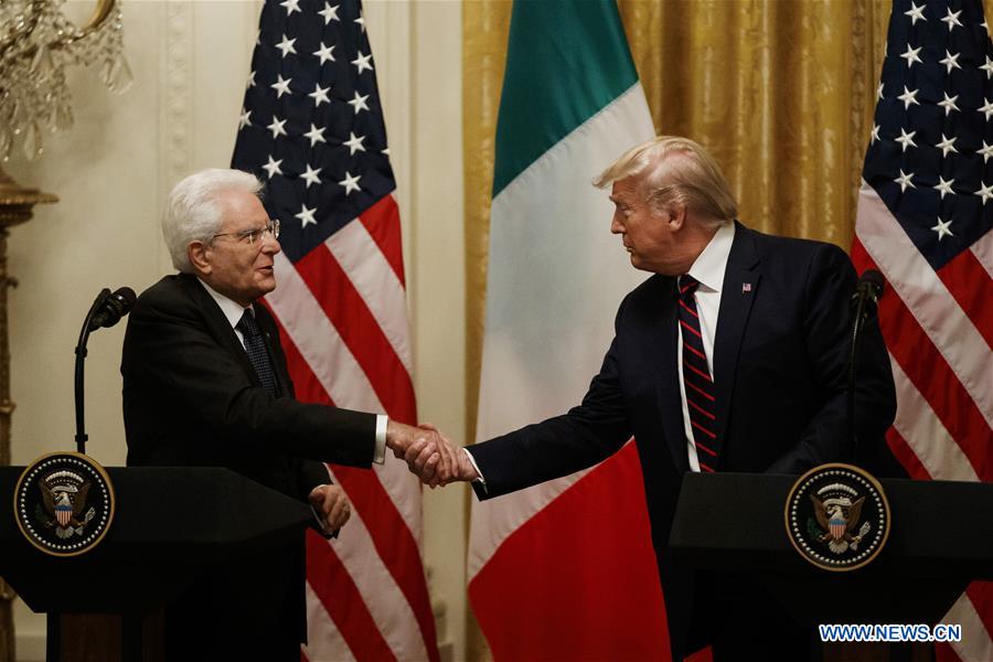 U.S.-WASHINGTON D.C.-TRUMP-ITALIAN PRESIDENT-PRESS CONFERENCE