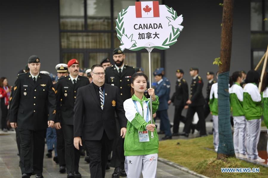 (SP)CHINA-WUHAN-7TH MILITARY WORLD GAMES-FLAG-RAISING CEREMONY