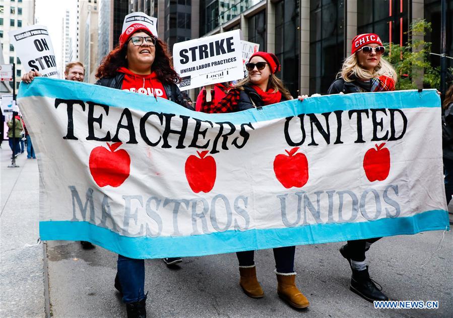 U.S.-CHICAGO-TEACHERS-STRIKE RALLY