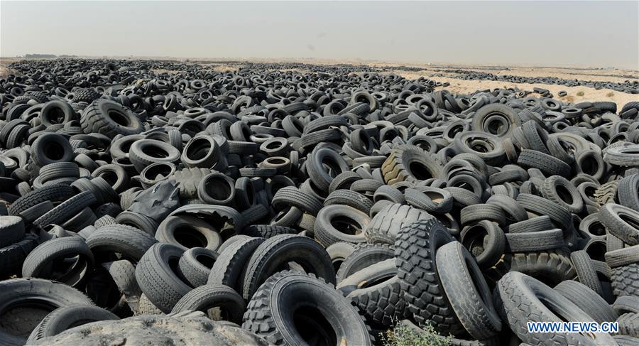 KUWAIT-JAHRA GOVERNORATE-USED TIRES SITE-CLEANING