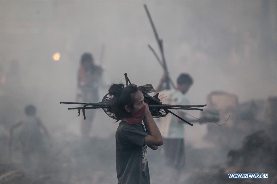 PHILIPPINES-NAVOTAS CITY-FIRE-AFTERMATH