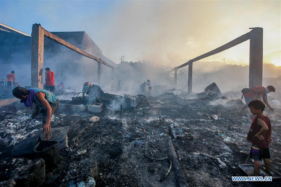 PHILIPPINES-NAVOTAS CITY-FIRE-AFTERMATH