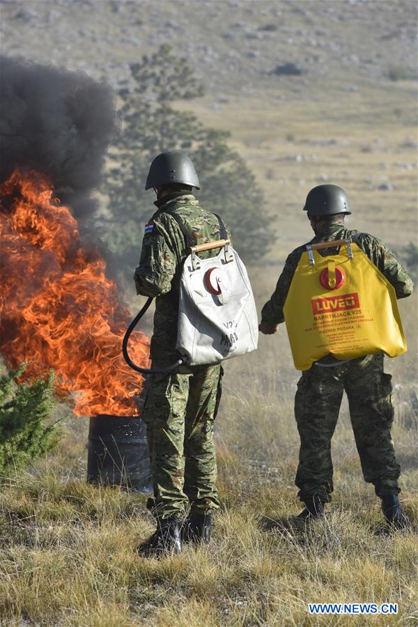 CROATIA-KNIN-FIRE FIGHTING-EXERCISE