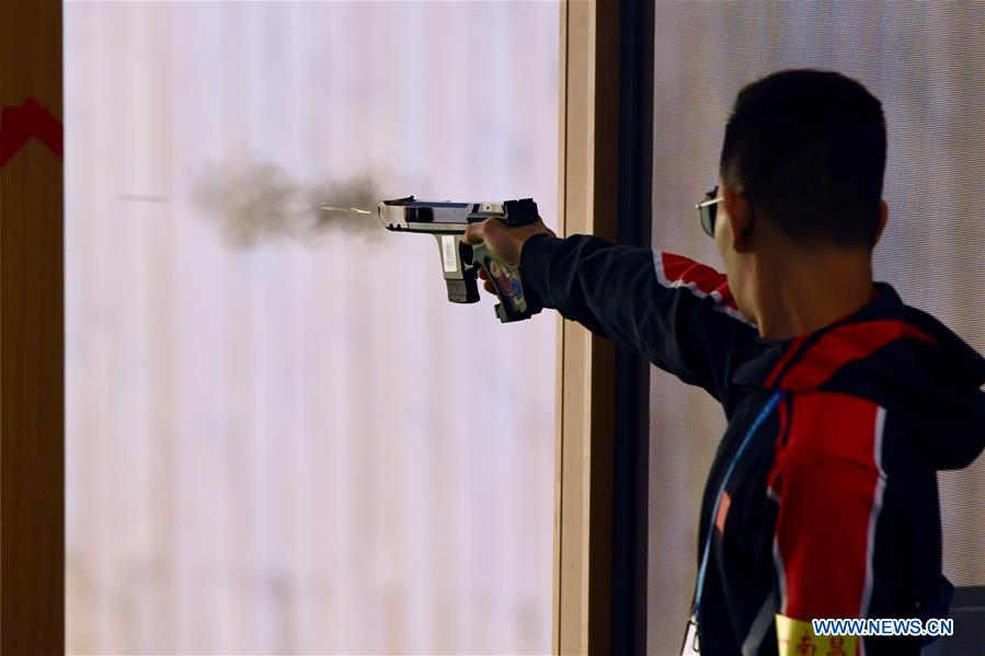 (SP)CHINA-WUHAN-7TH MILITARY WORLD GAMES-SHOOTING-MEN'S 25M MILITARY RAPID FIRE PISTOL-TEAM