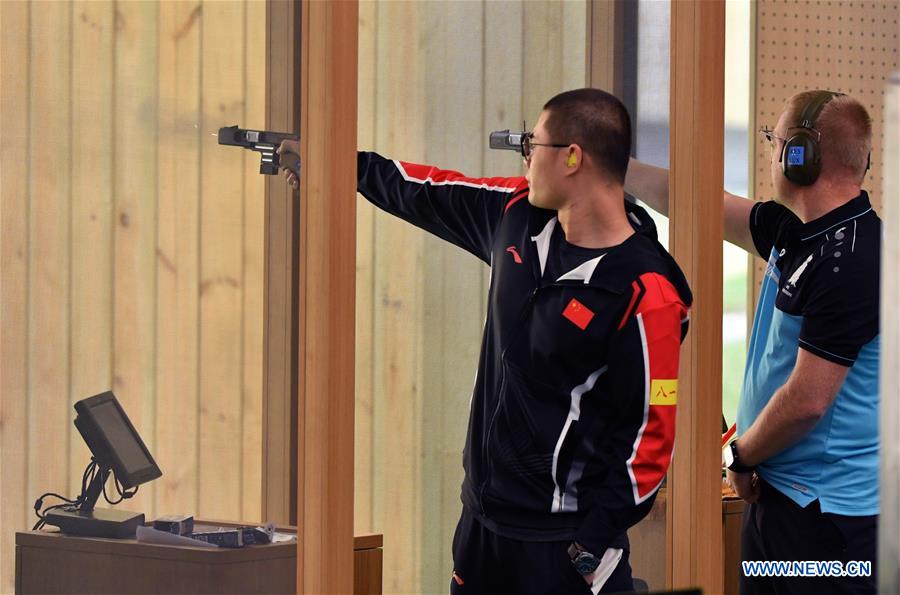 (SP)CHINA-WUHAN-7TH MILITARY WORLD GAMES-SHOOTING-MEN'S 25M MILITARY RAPID FIRE PISTOL-TEAM